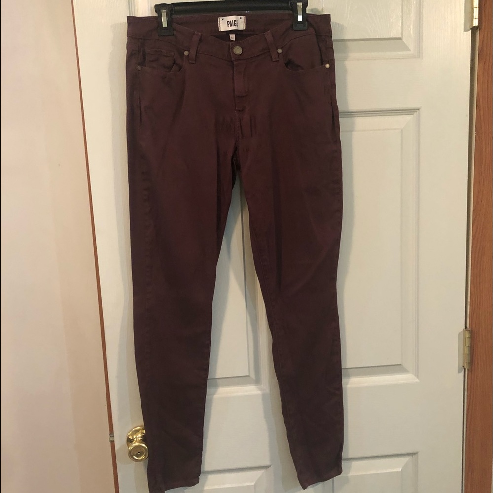 Burgundy jeggings